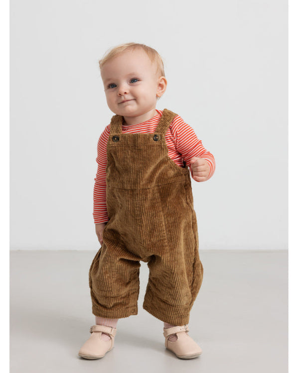 Salopetă din reiat maro din bumbac